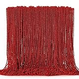 EOBOH 144PCS Bead Necklace, Red Christmas Bead Stuff Party Favors, 33
