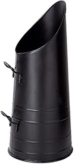 Heavy Duty Anthracite Coal Hod, Bucket Coal Scuttle Black High Quality for Fireplace Fire Side (Coal Hod)