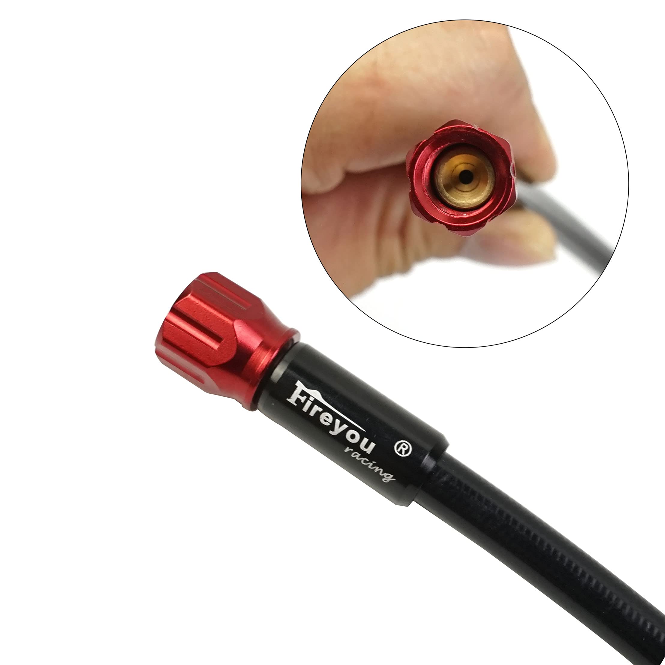 Tuyau de frein de moto tressé AN3 400 à 2400 mm AN3 Tuyau de fluide d'huile DOT en acier inoxydable pour VTT, moto tout-terrain, moto de course, banjo (Black, 1100mm)