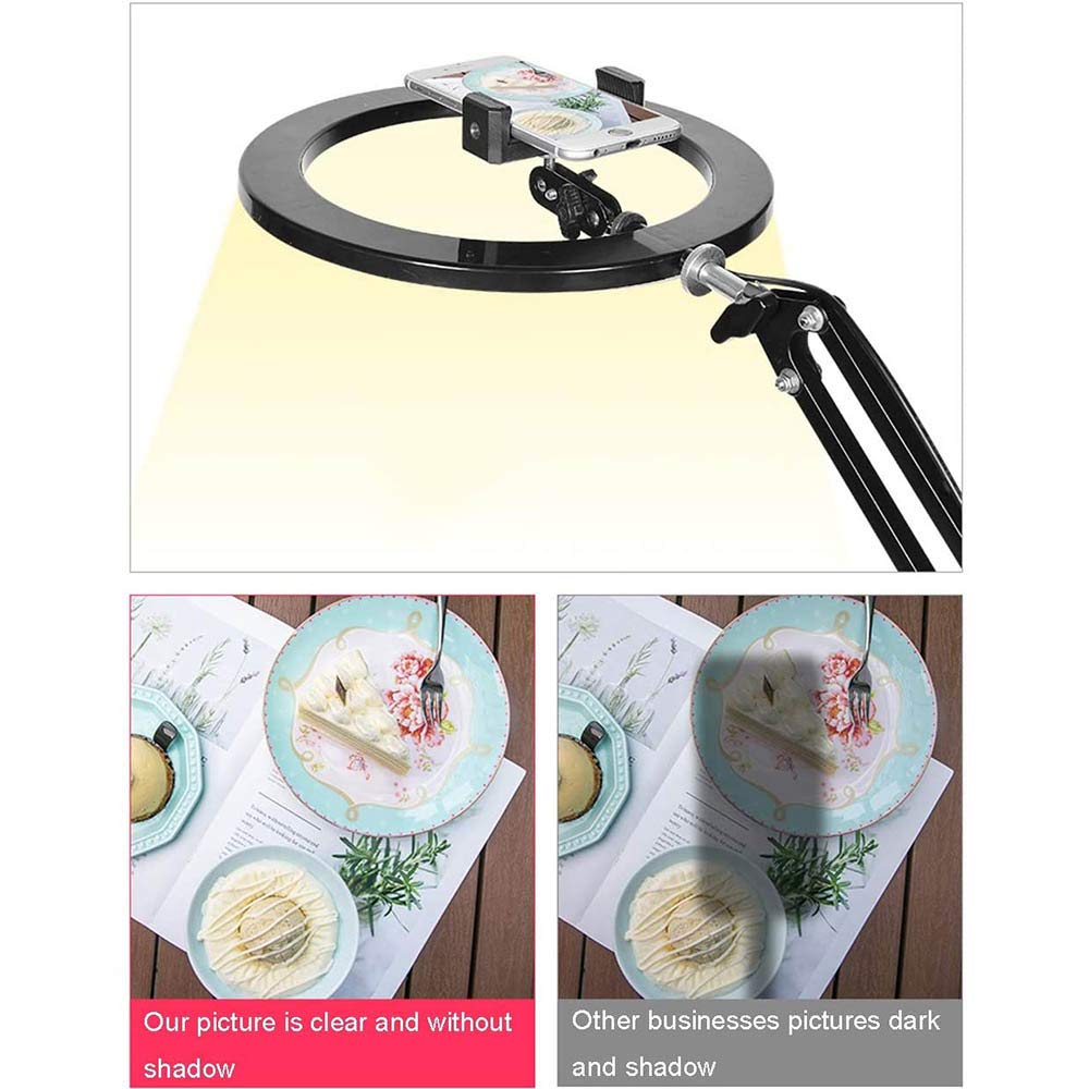 Aro De Luz LED De 10" Regulable 3 Modos – Ideal Para Selfies, Maquillaje Y Transmisiones En Vivo
