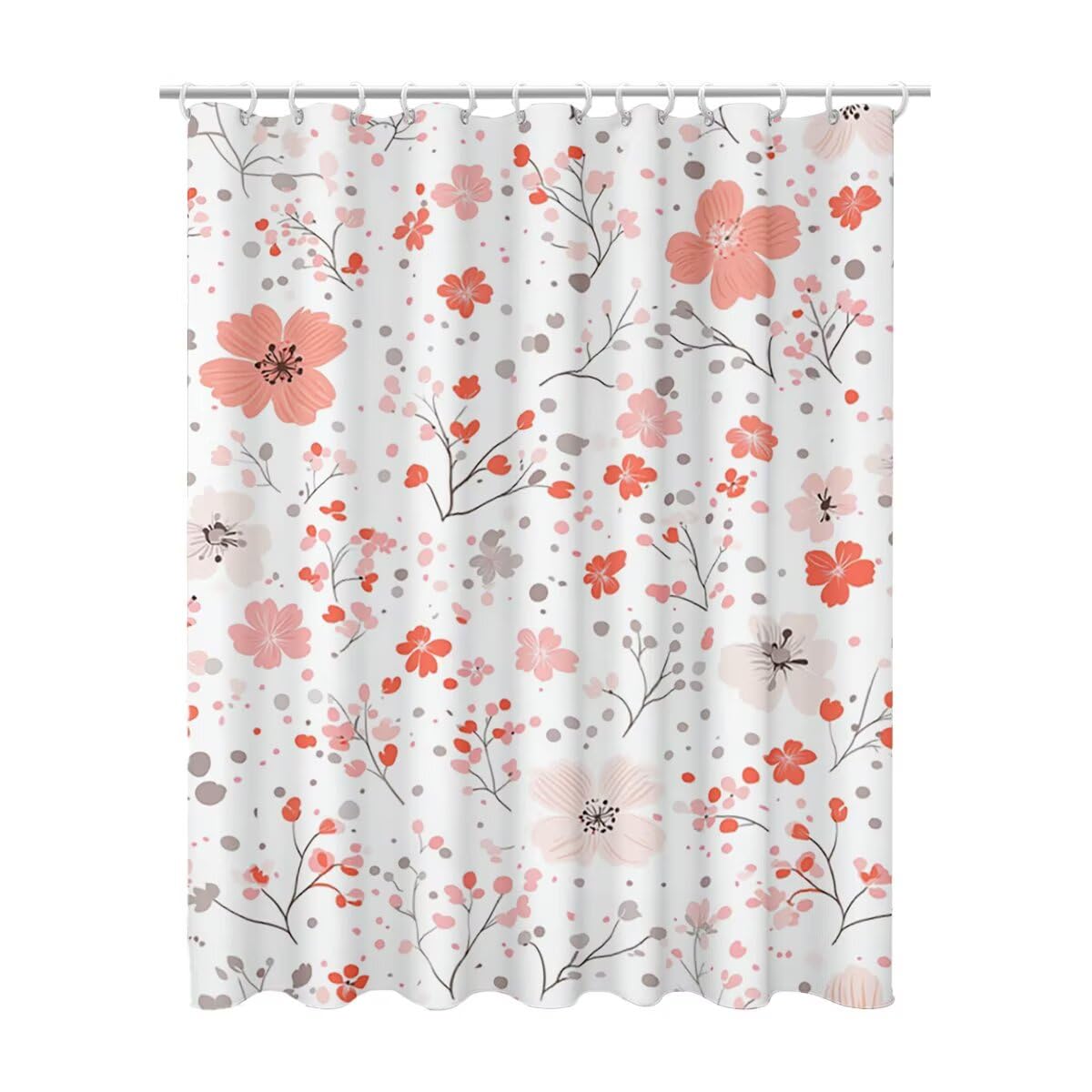 Rideau douche floral en polyester lavable, une idée cadeau utile pour la maison