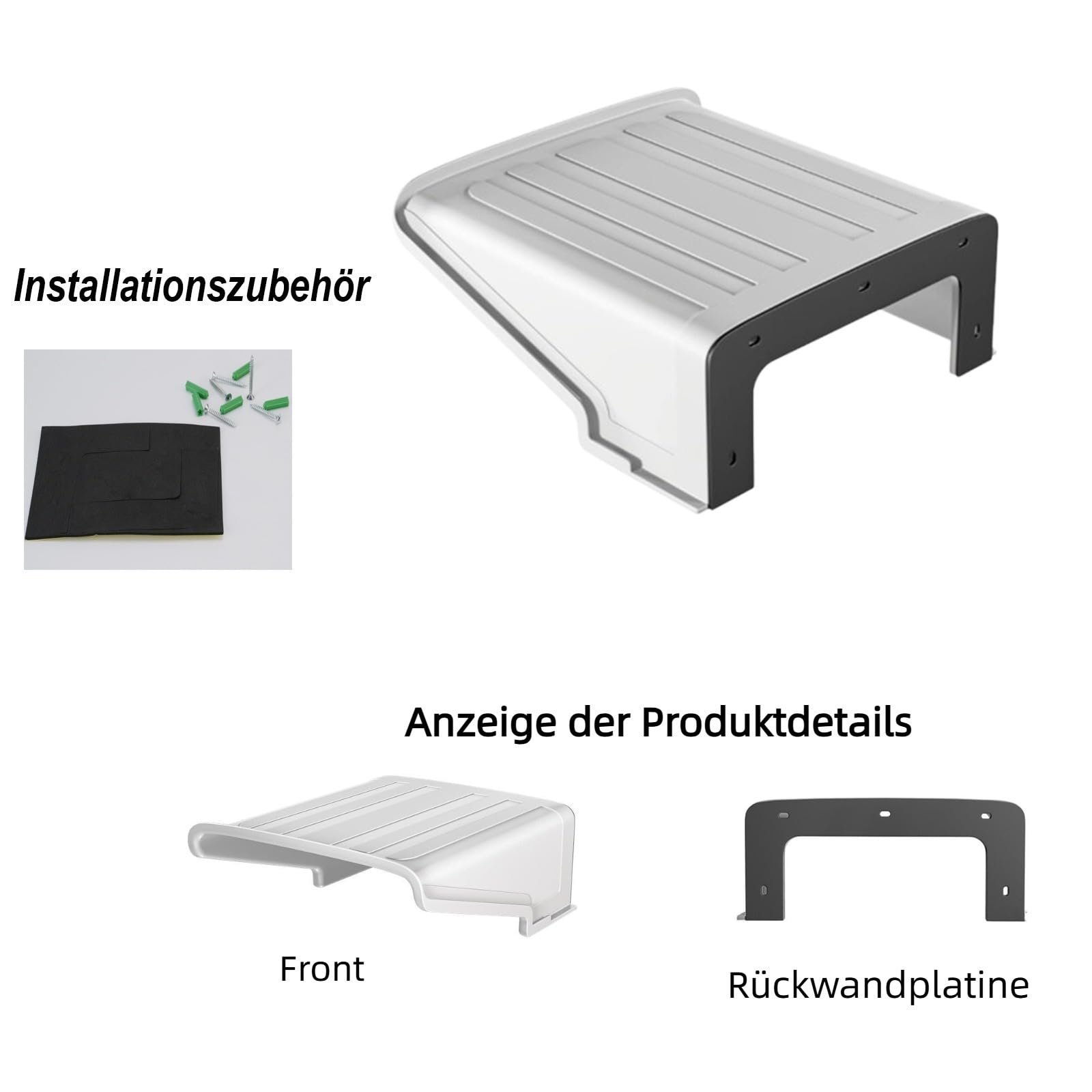 Generisch Outdoor-Kamera-Abdeckung,schützendes Dach,Outdoor-Kameraschutz, staubdichter Sonnen-Regenschutz für Kamera Bullet Kamera schützendes Dach,Ring Kamera wetterschutz,Sicherheitsabdeckung（Weiß）