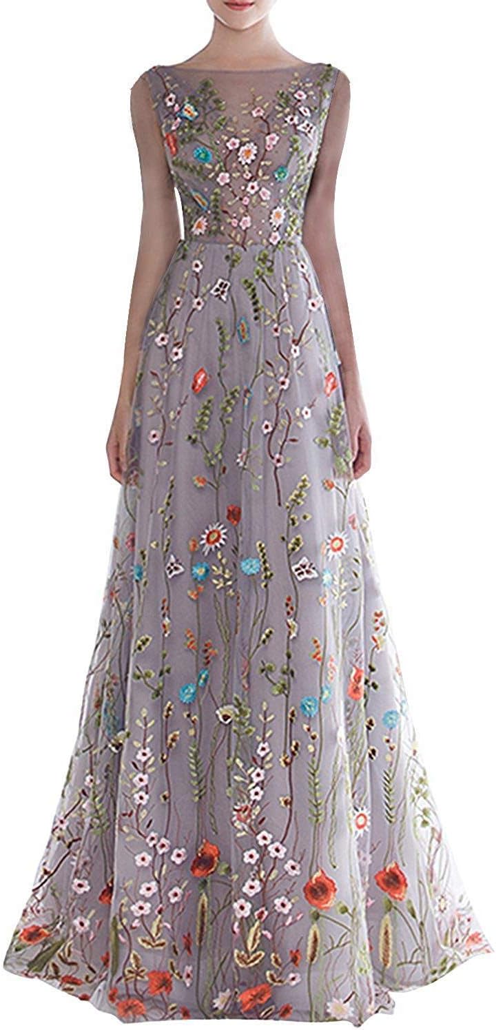 DarlingU 3D V Neck Prom Dresses 2019 Long Spaghetti Straps Formal Gowns