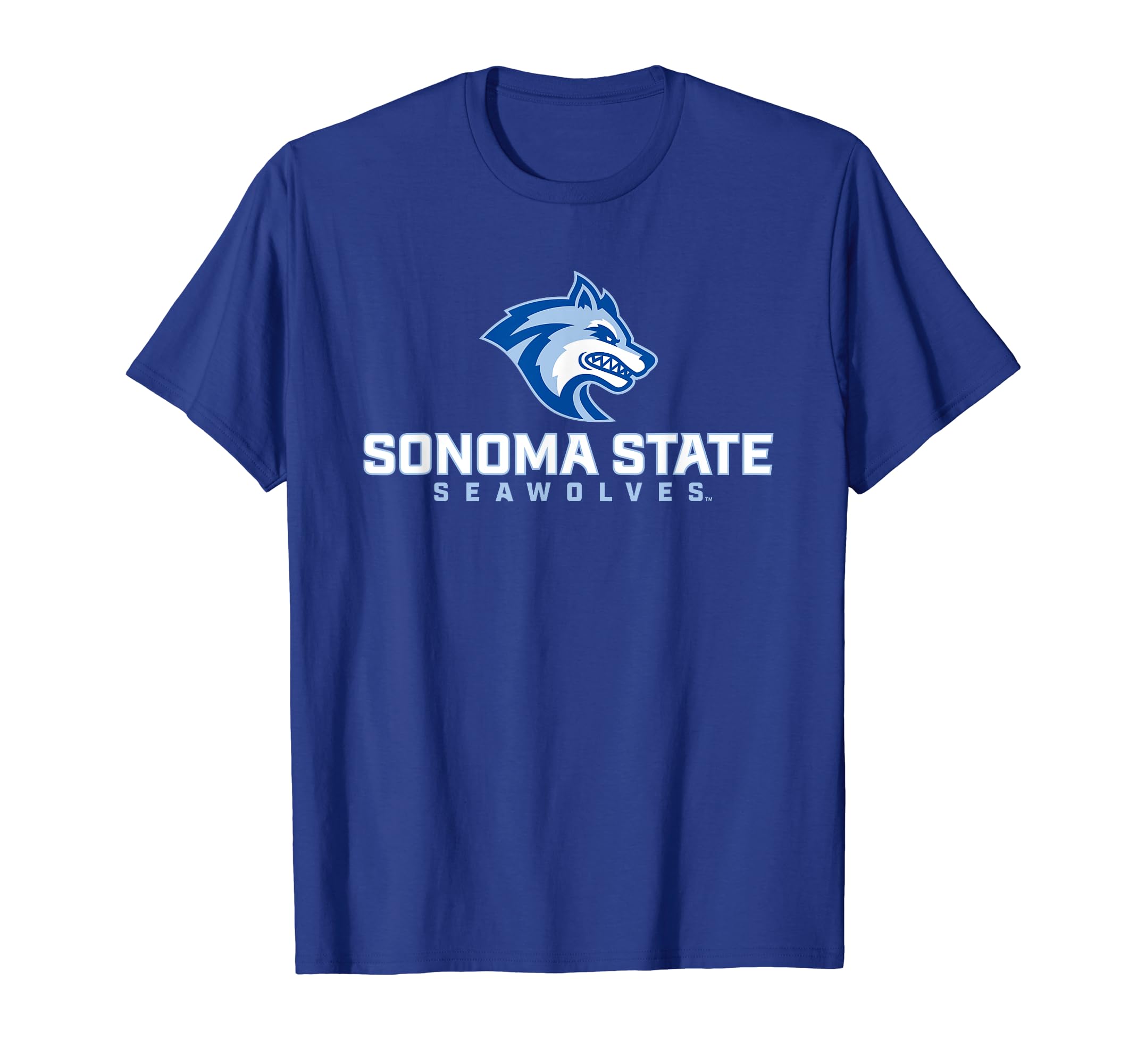 Sonoma State University Seawolves Stacked Seawolf Logo T-ShirtOEKO-TEX STANDARD 100
