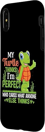 Miniatura 8 de iPhone 13 Pro Max My Turtle Thinks I'm Perfect Who Cares What  Funda de tortuga