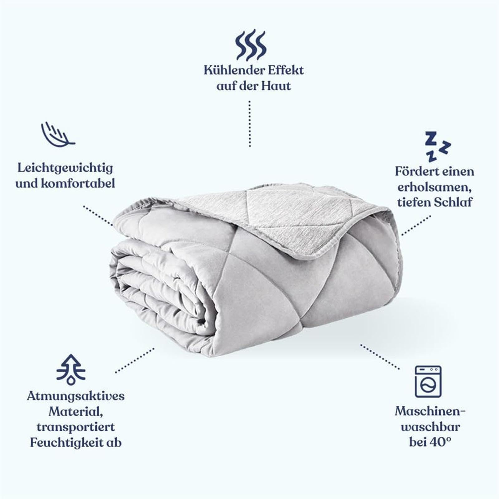 Generisch Coperta estiva rinfrescante, coperta estiva fresca, coperta estiva per dormire, fresca trapunta per un raffreddamento rapido, coperta estiva per dormienti caldi e sudorazioni notturne