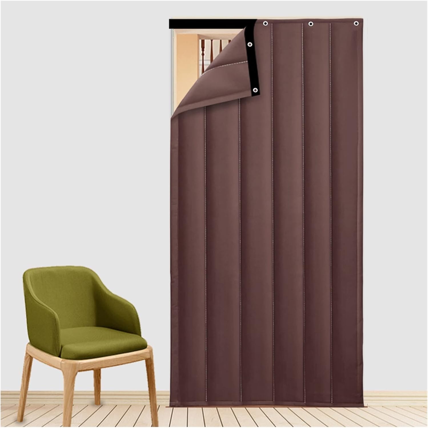 Winter Thicken Door Curtain，Windproof Thermal Door Cover Curtain Room Divider for Patio, Kitchen, Bedroom, Air Conditioner Room, Doors Sound Absorption Sheet