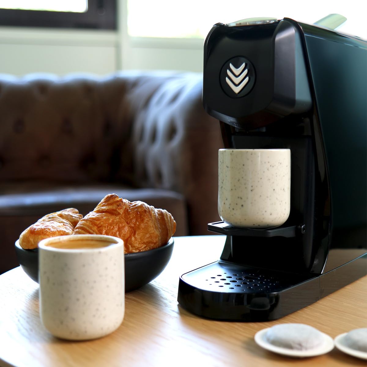 Malongo Máquina de cápsulas Expresso EOH negra, fabricada en Francia