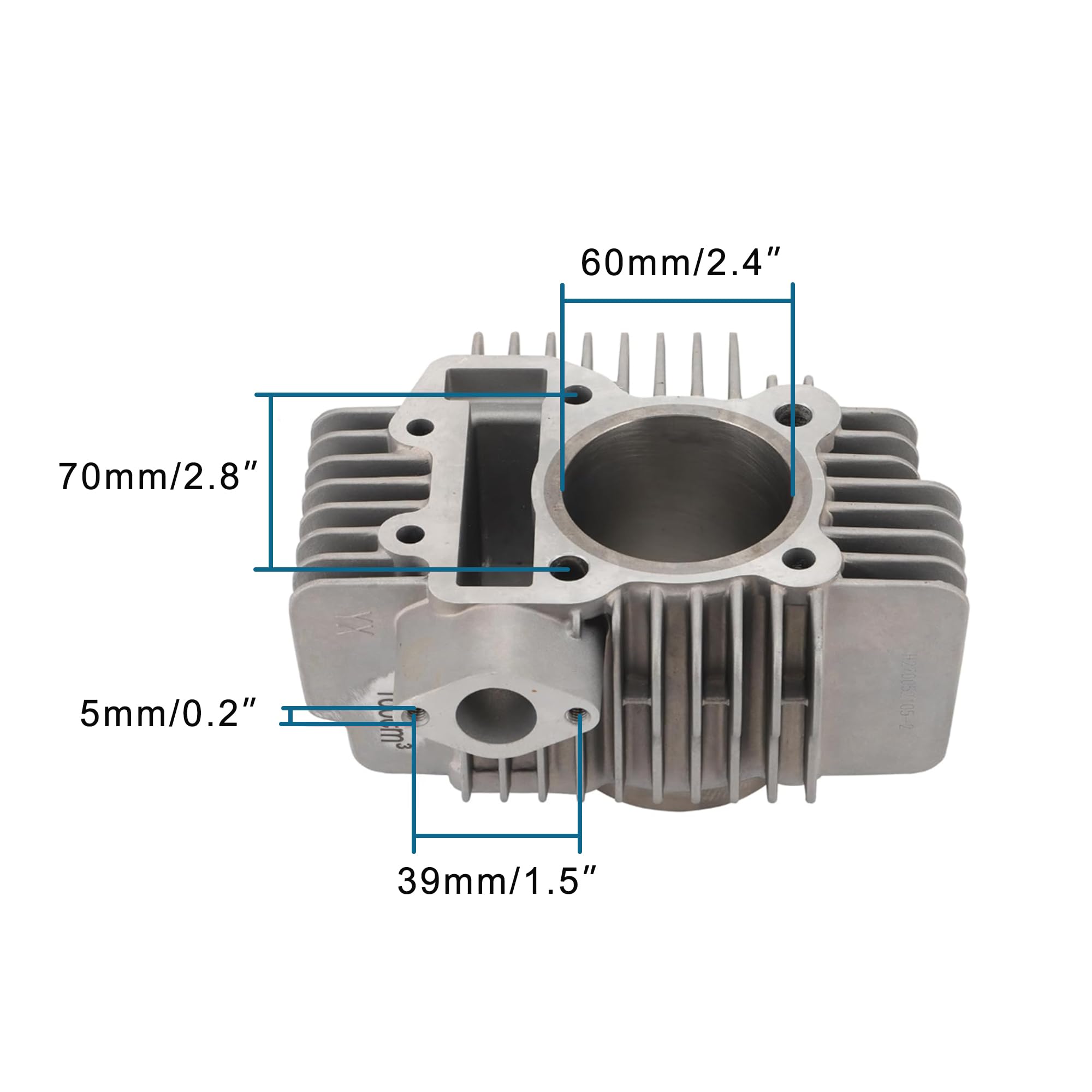 GOOFIT - Kit completo di rivestimenti cilindrici da 60 mm, testa cilindri, anelli di pistone e guarnizioni di ricambio per motore YX160 YinXiang 160 cc, moto da enduro, Pit bike, Monkey, ATV, Quad
