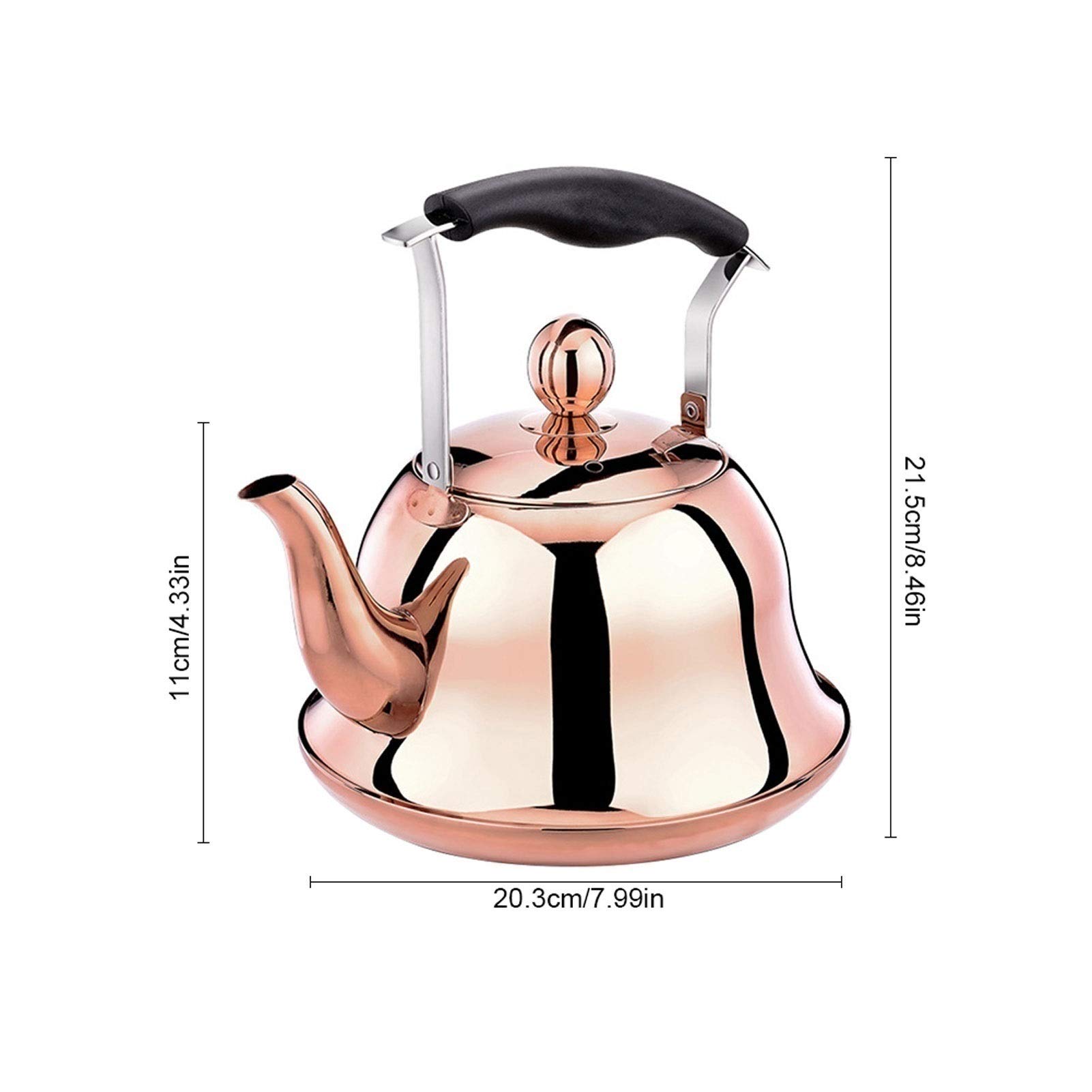 hervidor esmaltado, Acero inoxidable de 2 litros adecuado for hervir agua y té en