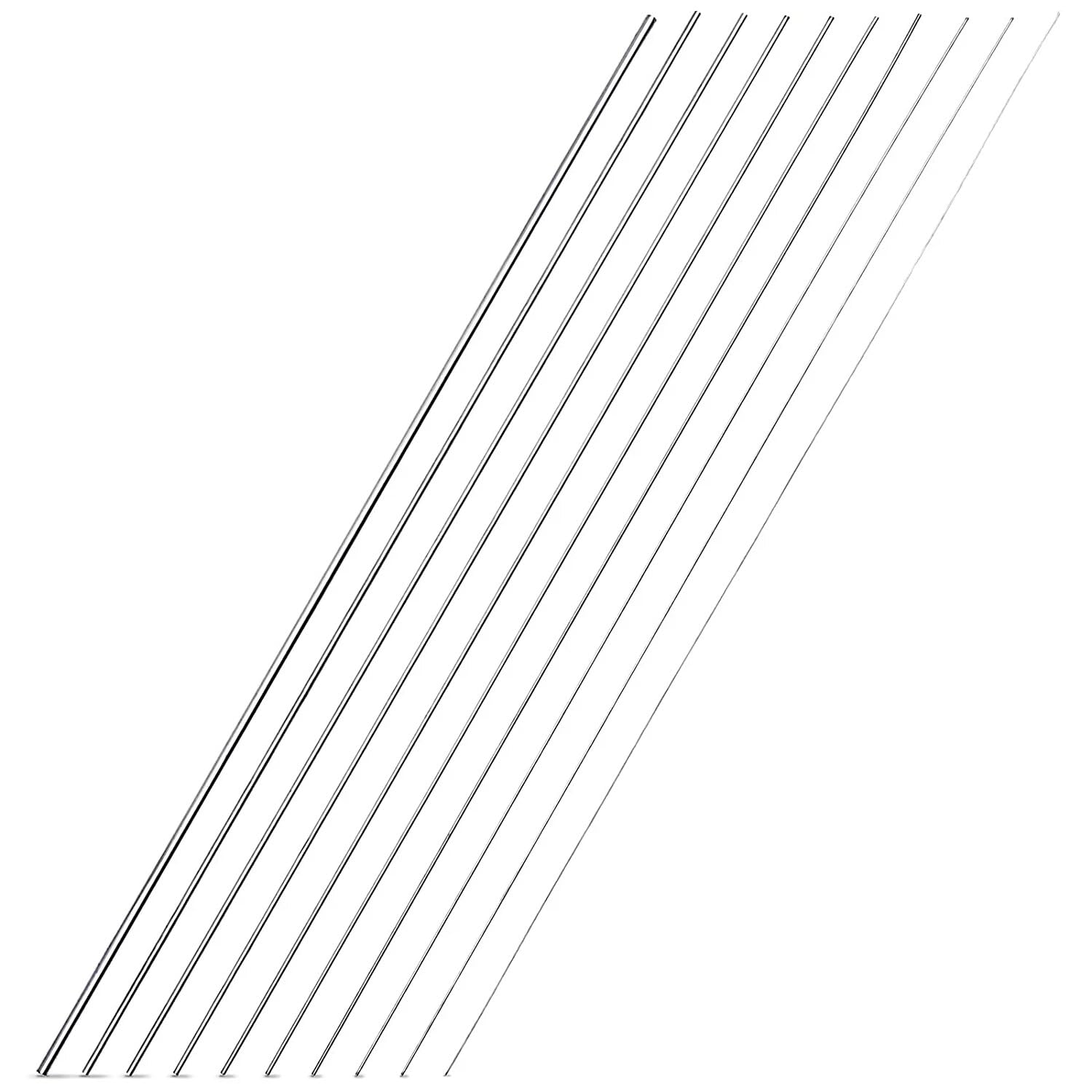 50PCS 50CM Lengh Straight Spring Steel Wire Assortment Kit, 0.2-2MM Stainless Steel Hard Wire Metal Wire(1MM,50PCS)