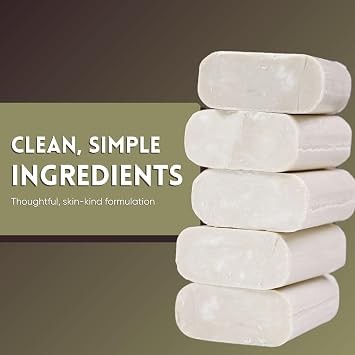 Amish Farms Fragrance Free Moisturizing Bentonite Clay Bar Soap - 5 Bars