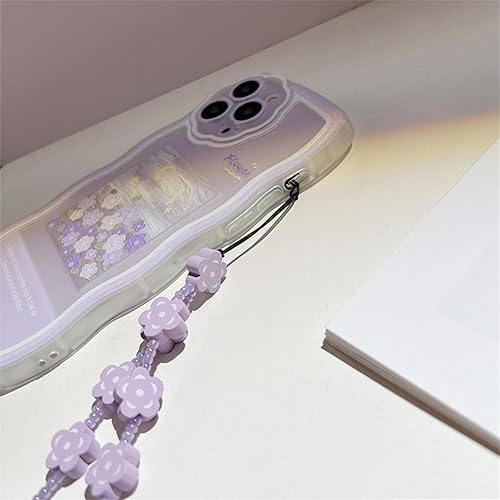 Miniatura 6 de Fycyko Funda compatible con iPhone 11 con bonito diseño floral de flores moradas estéticas para mujeres, adolescentes y niñas, funda de protección