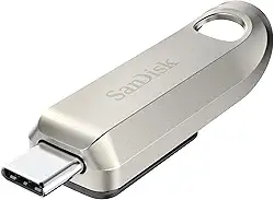 SanDisk Flash Drive USB tipo C ultra luxuoso de 1 TB - até 400 MB/s, USB 3.2 geração 1, design de metal premium - SDCZ75-1T00-G46