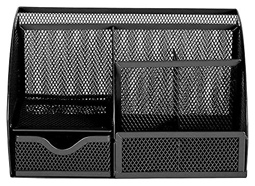 Organizer da scrivania/portaoggetti da scrivania in Rete/portapenne/organizzatore Multifunzionale Organizer per Penne Nero per scrivania