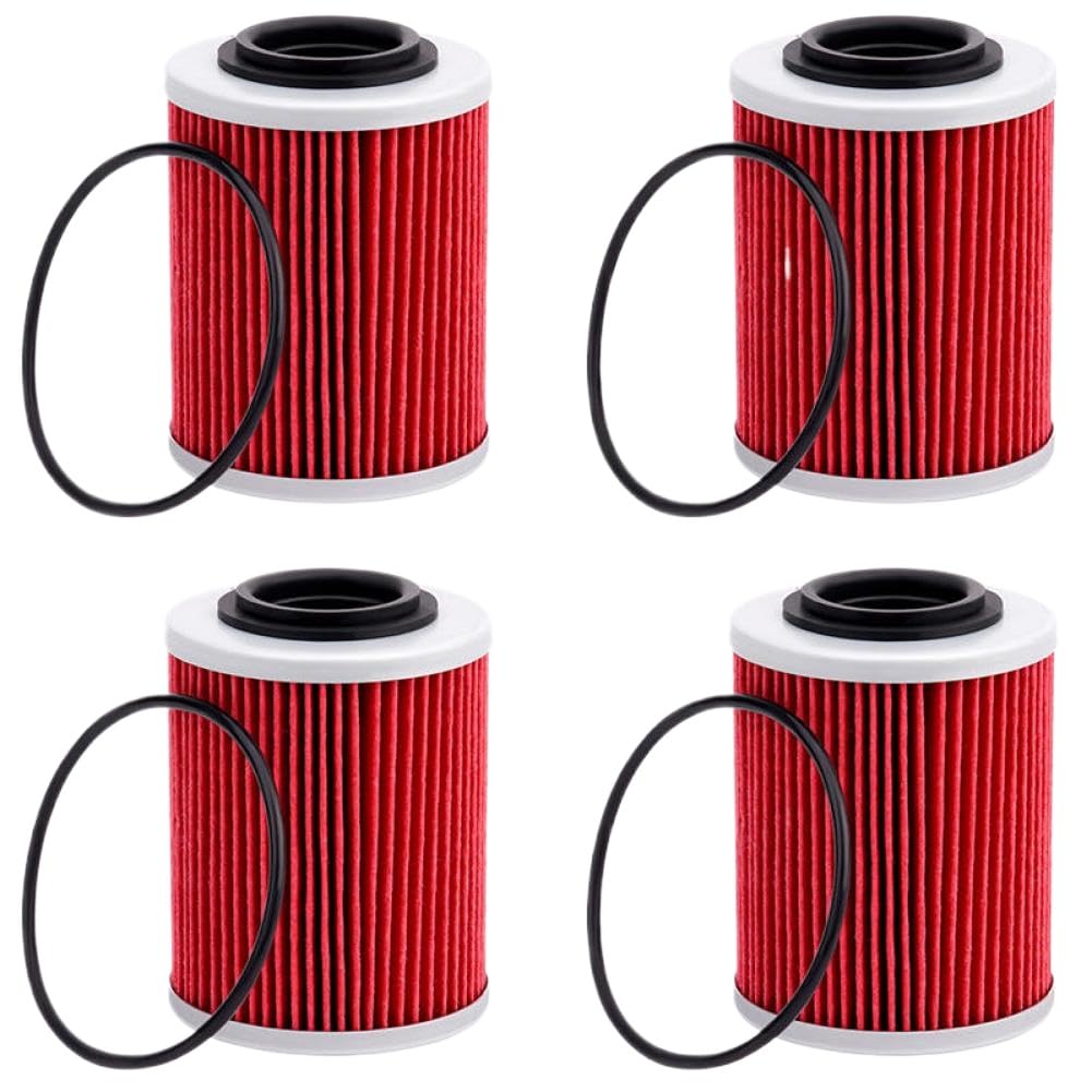 Filtro Olio Moto Compatibile Con Spark 900 X3 1000 Sostituisce 420956123 420956120(4Pc)