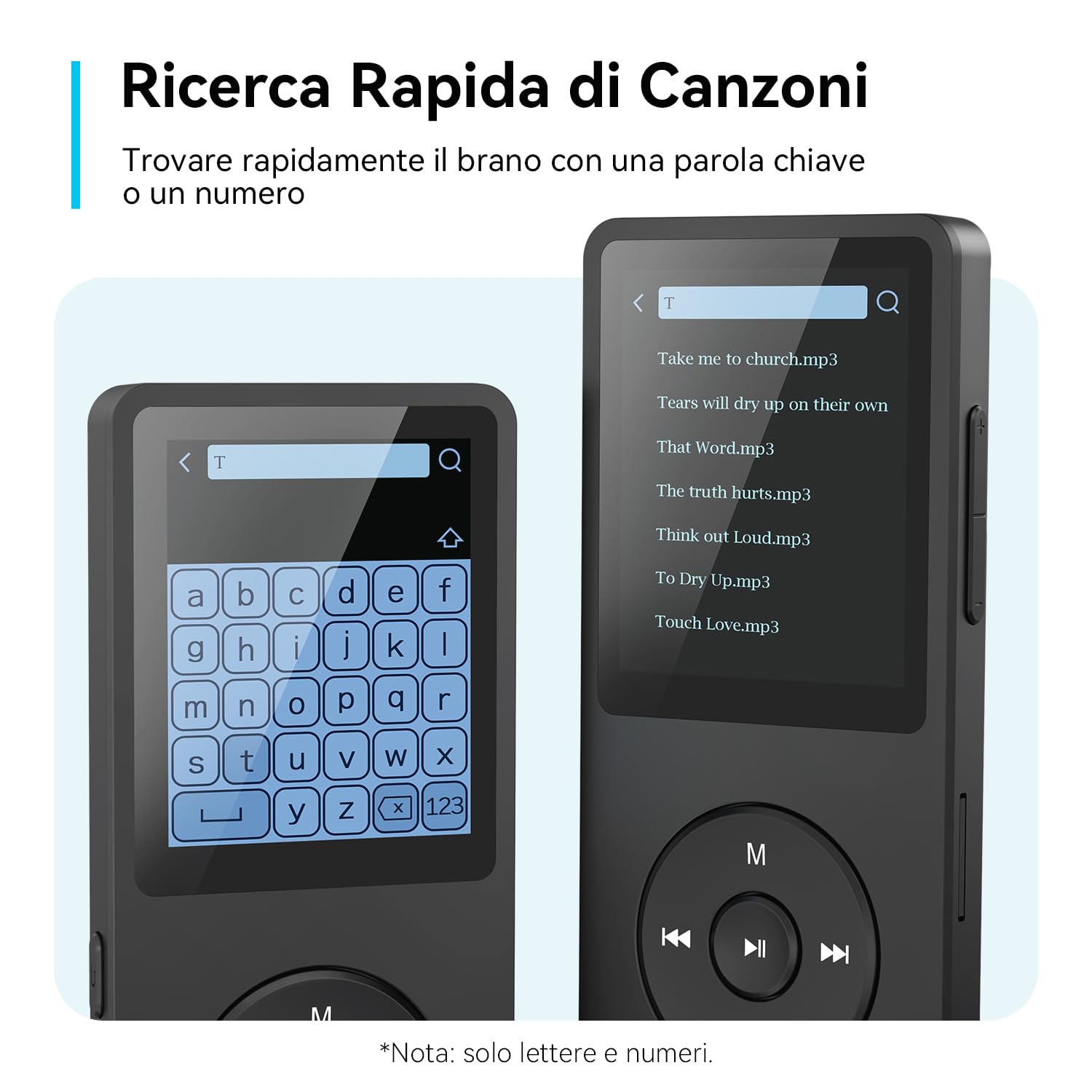AGPTEK Lettore MP3 Bluetooth 5.3,16GB MP3 Player con Altoparlanti Integrati
