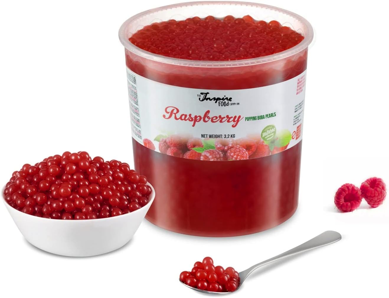 Raspberry Popping Boba for Bubble Tea