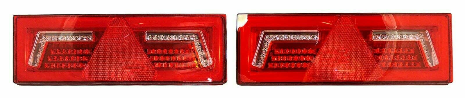 2 Luci Di Posizione Fanali Posteriori LED Sottili 12/24V Freccia Dinamica Per Il Telaio Posteriore Di Camion Rimorchio Furgoni Camper Autobus
