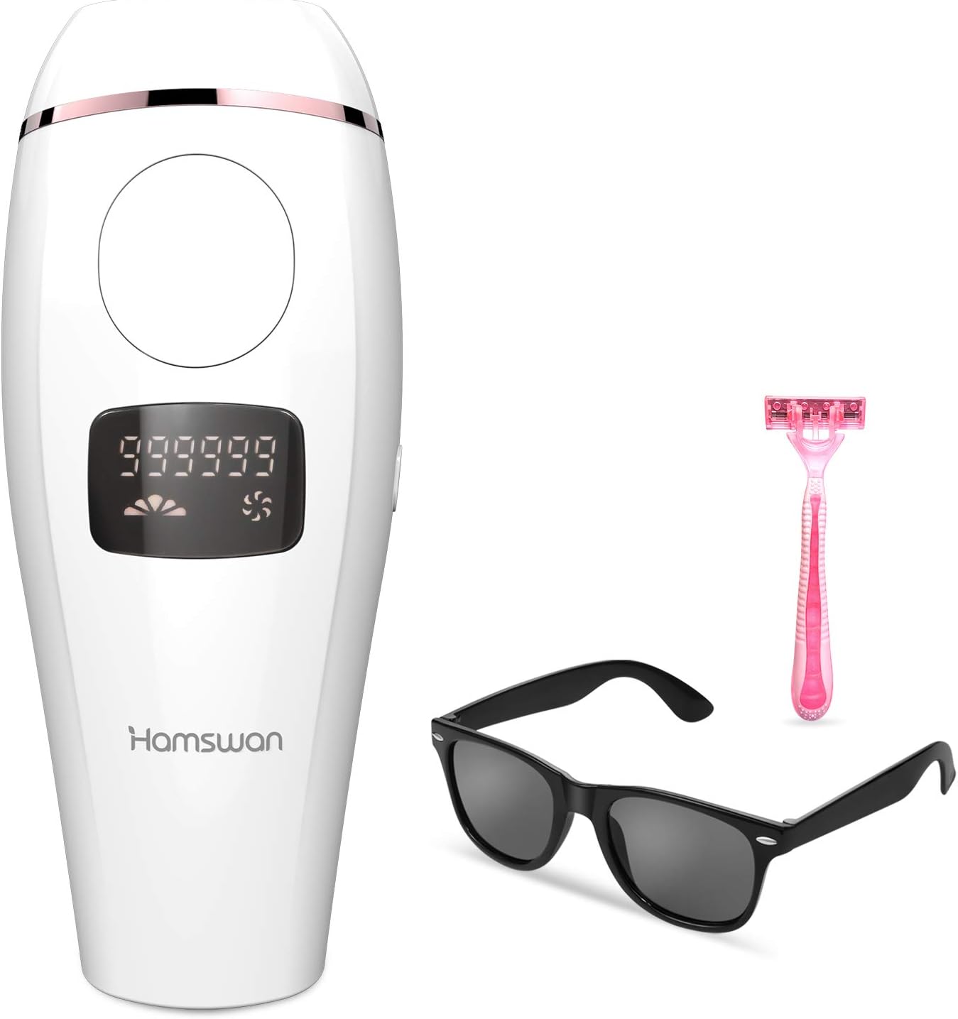 IPL Laser Hair Removal System Painless 999999 Flashes Professional Facial and Body Permanent Hair Remover Device Hair Treatment Wholebody Home Use for Women and Man