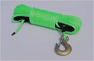 Cable de cabrestante sintético Verde 6mm * 24M ATV, Cuerda de cabrestante de espectros, extensión de la Cuerda de cabrestante, Cuerda Duradera UHMWPE