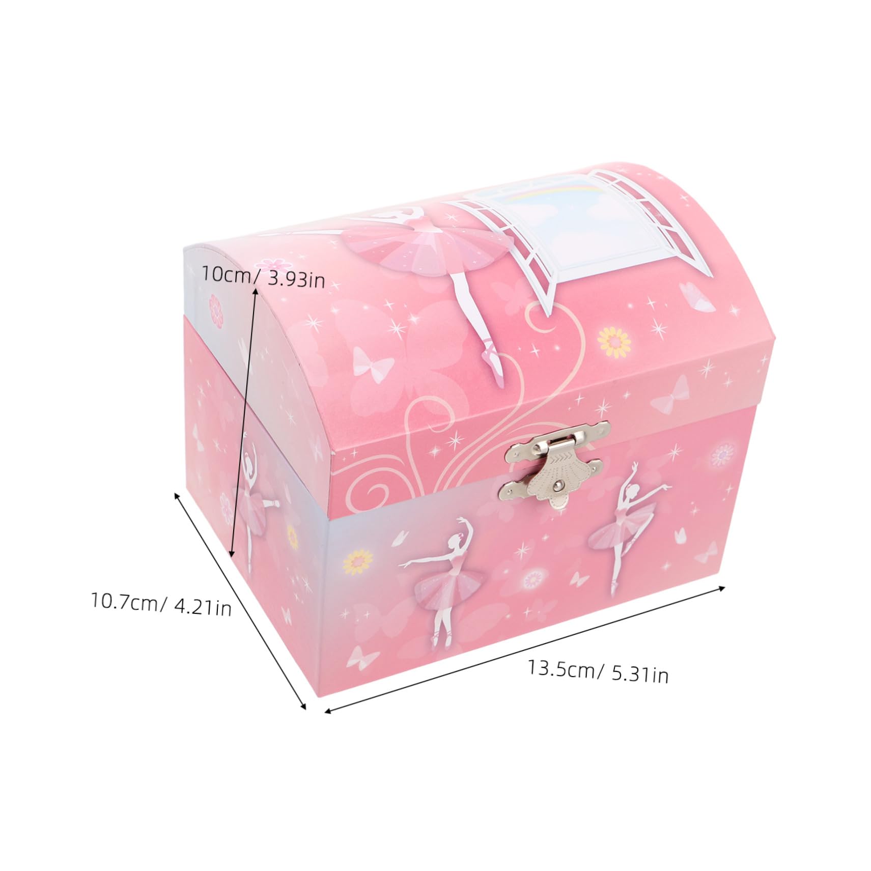 MAGICLULU Caja de Música de Ballet Joyera para Niñas Organizador de Joyas Musical con Bailarina Espejo Obsequio de Cumpleaños Infantil