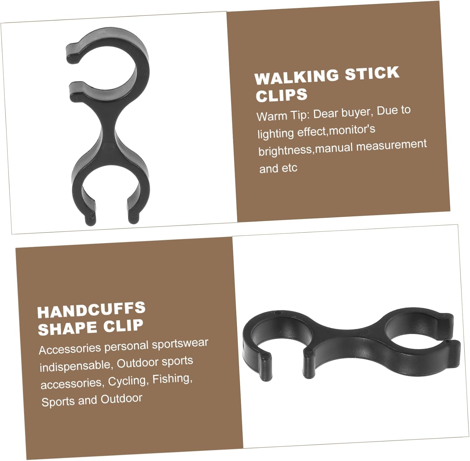 VICASKY Lightweight Trekking Pole Accessories 8 Clips Clips for Walking Sticks