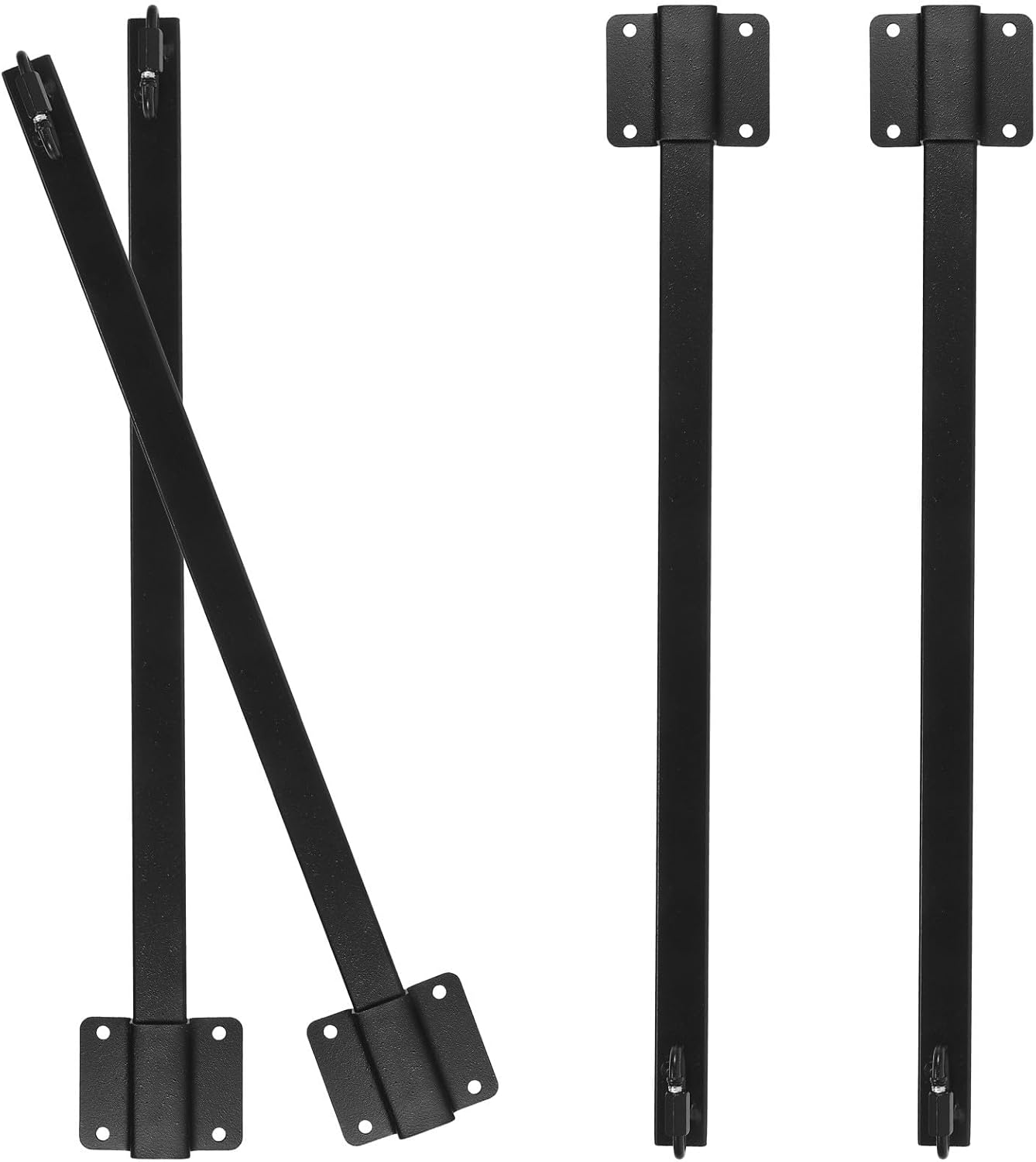 Toyvian Outdoor String Light Poles 4pcs Metal Fence Post Stand for Patio Deck Backyard Hanging Lights Support Holder Compatible with Solar and LED Outdoor Lighting