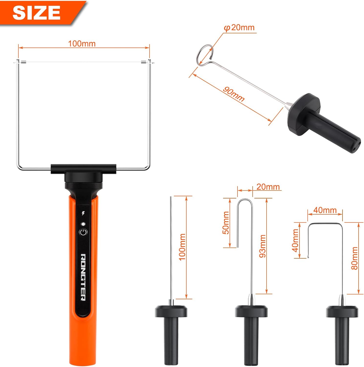 Hot Wire Foam Cutter Pen Set, 5-in-1 Electric Cutter, Cuts Up to 3.75 Inches Thick, Ideal for Crafts and Model Making (5 in 1 orange)