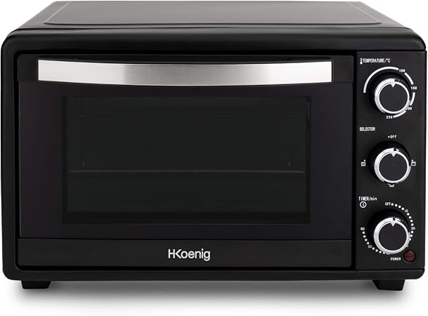 H.Koenig FO25 Fornetto elettrico, 25L, 4 livelli di cottura, Temp. fino a  230° + Accessori, 1500W, Nero : Amazon.it: Casa e cucina