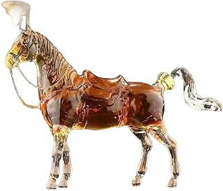 Whiskey Decanter,Horse Shape Glass Carafe,Animal Spirits Brandy Wine Liquor Dispenser,Gift for Dad Boyfriend Husband Birthday Christmas Home Bar