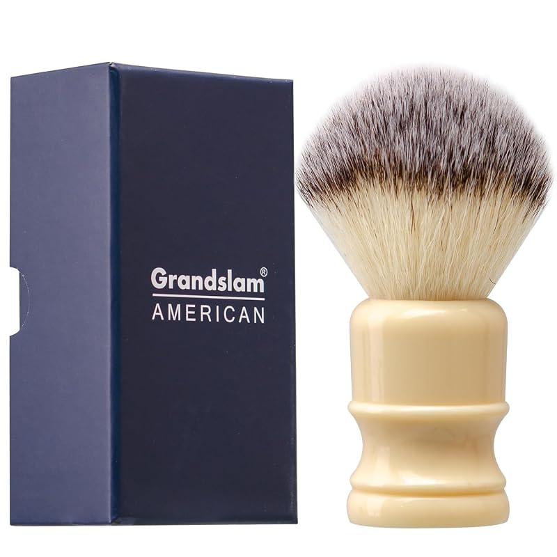 Grandslam Pincel de barbear com cerdas sintéticas e cabo de resina