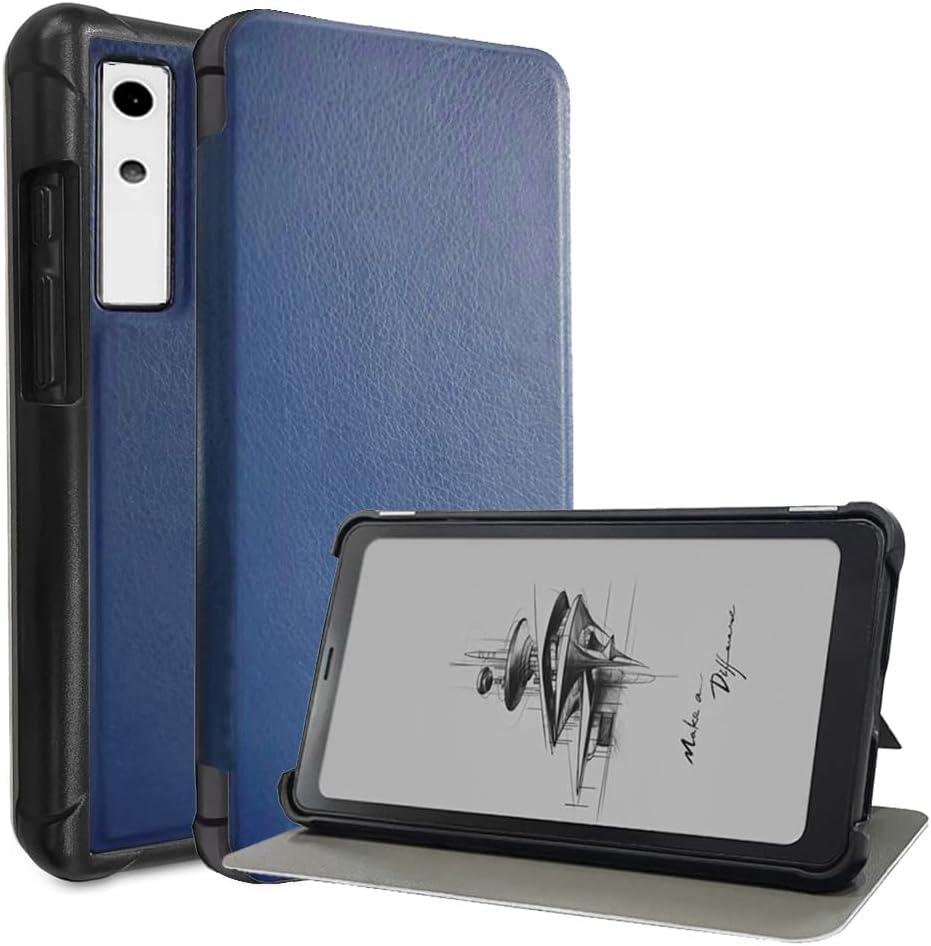 Compatible with Onyx Boox Palma 6.13-INCH Tablet case, Full Coverage Ultra Slim PU Leather Cover Case Folding Stand Cover Protective Tablet Cover with Hand Strap Magnet (Black)