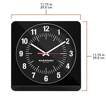 SHLOHMO　Shlo [12 inch Analog] Amazon.com: MARATHON Jumbo 12 Inch Analog Wall Clock with