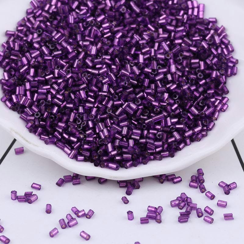 40000 PZ 3 * 2mm Rosa Rossa Perline di Vetro per La Creazione di Gioielli Perline Pony Perline di Riso Mini Perline per Braccialetti Fai da Te Orecchino Artigianale Tubo Fai da Te