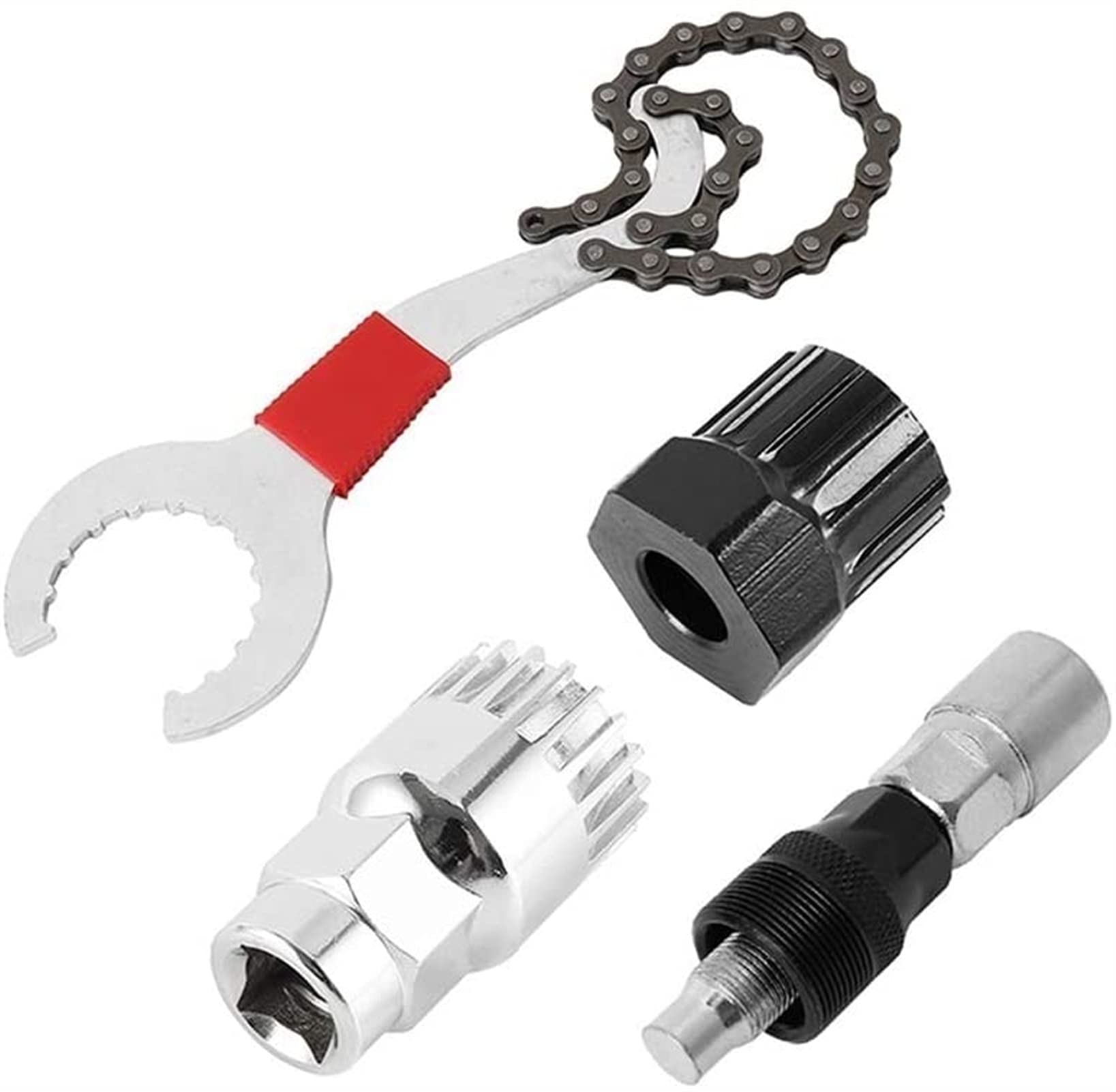 Juego de 4 Herramientas de extracción de pedalier, Extractor de pedalier, Juego de Llaves, Herramienta de reparación de Bicicletas