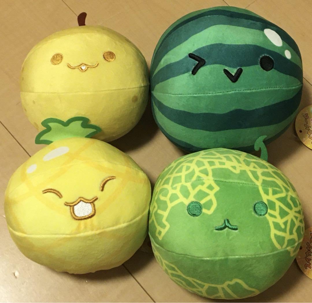 Amazon.co.jp: スイカゲーム ミドルぬいぐるみ スイカ パイナップル