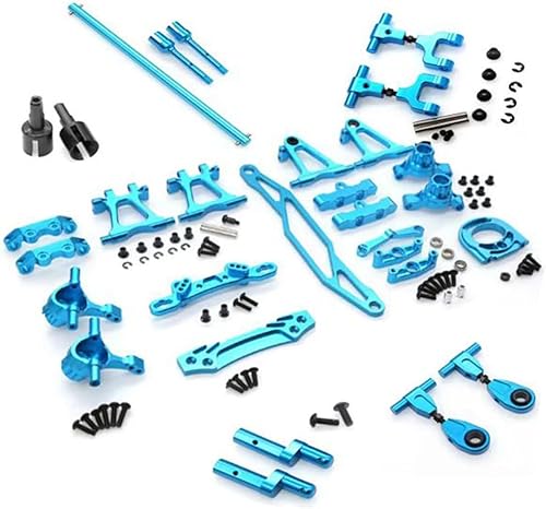 Lifehead para Tamiya TT02 Juego completo de actualización de metal de aluminio, brazo de suspensión, bloques de dirección de eje corto, portador de