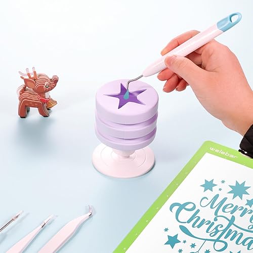 Miniatura 7 de Welebar Colector de desechos de vinilo, herramienta de deshierbe plegable de silicona para manualidades HTV adhesivo soporte de hojas de papel de