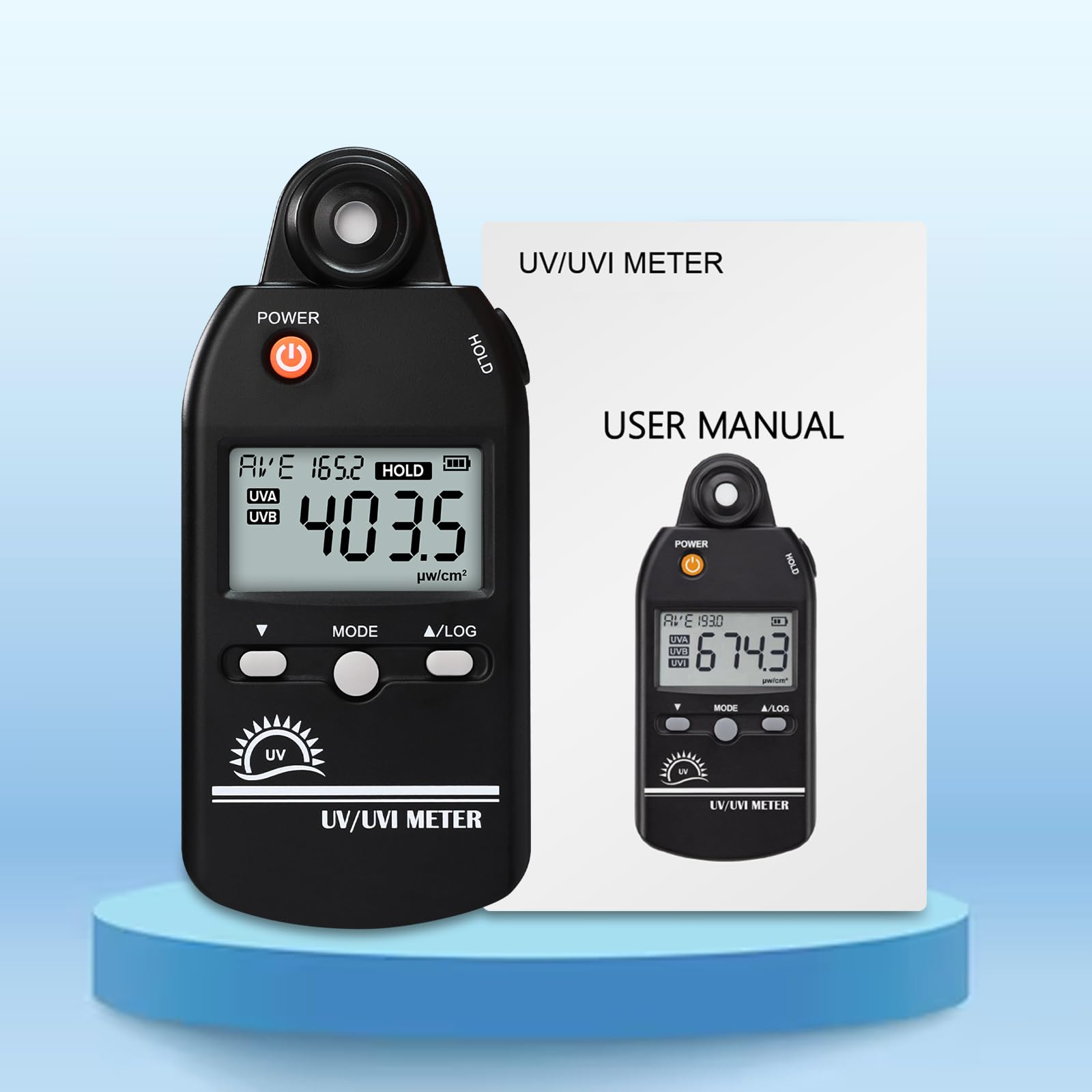 Amazon | デジタルUVメーター（UVBメーター）— 280-400nm対応、UV/UVI
