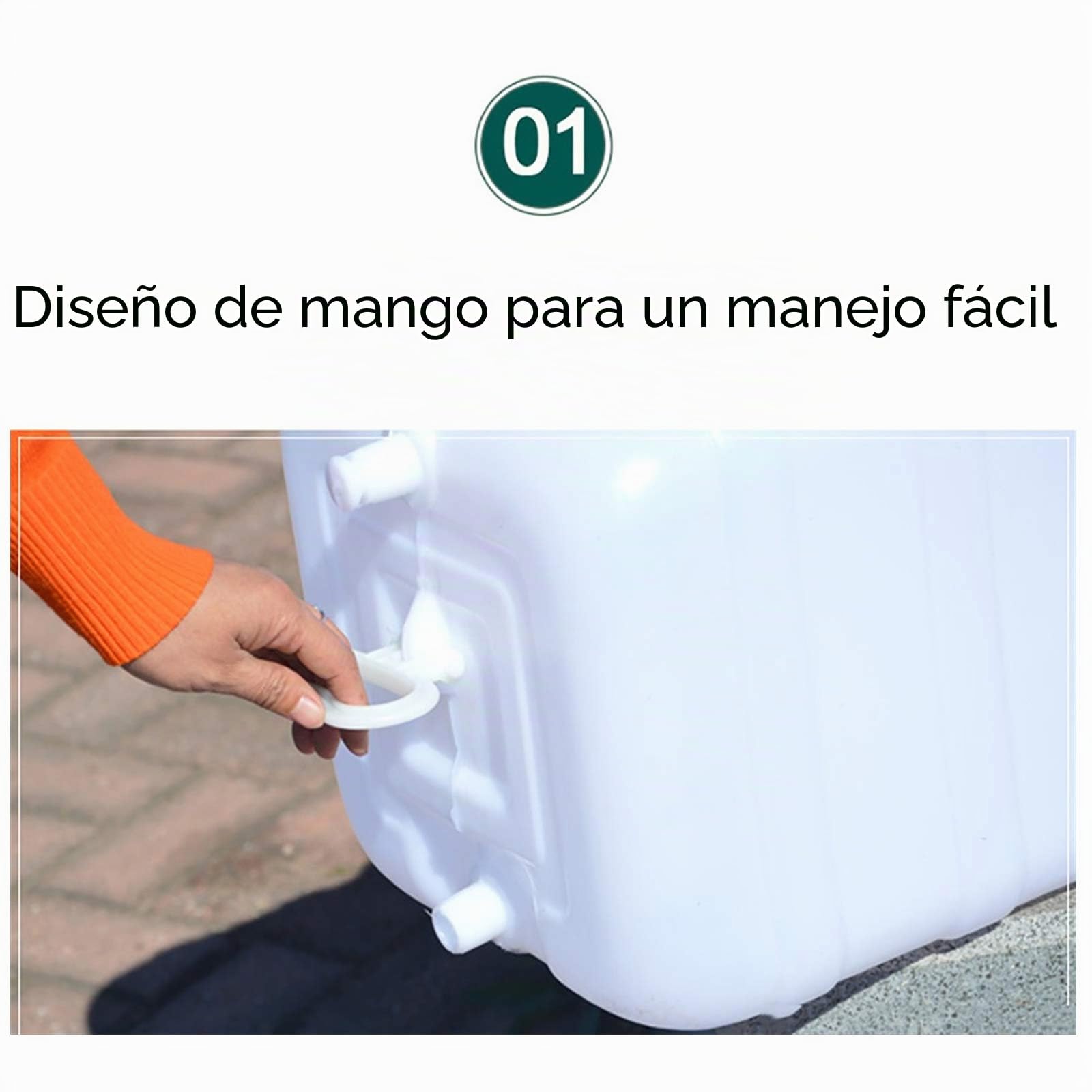Bidon agua Almacenamiento De Agua De Plástico Cubo 50L/60L/90L Cubo De Plástico Del Hogar De Calidad Alimentaria Con Una Tapa De Depósito Exterior DROP Líder Recipiente Rectangular Durable A(Size:60L)