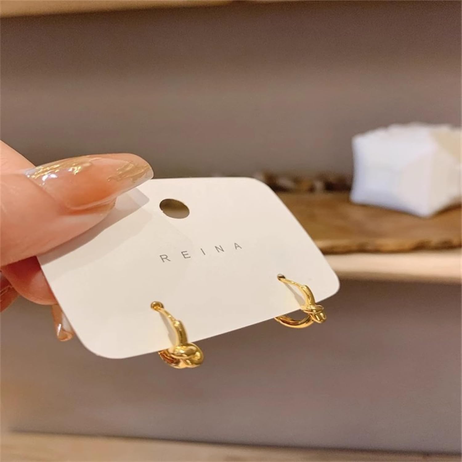 Hoop Earrings for Women Men Gold Silver Knot Hoop Earrings 14K Gold Huggie Hoop Earrings Hypoallergenic Lightweight Statement Jewelry Gift - Image 5