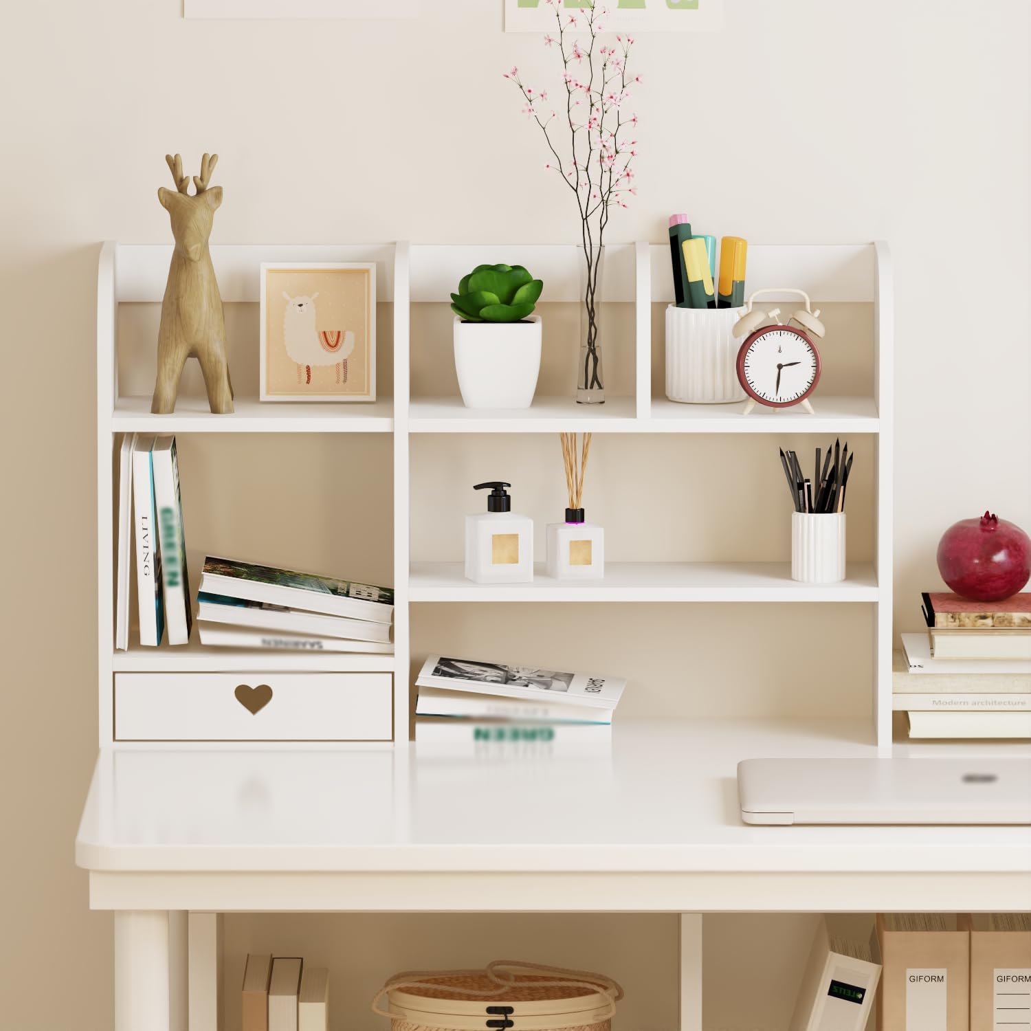 Amazon.com: CONKAWACA Cute Bookshelves Cute Bookshelf for Desk Kawaii ...