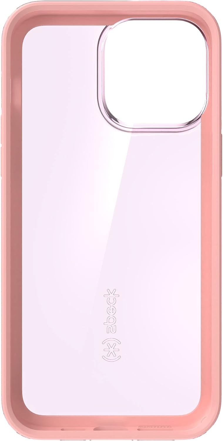 Speck Clear iPhone 13 Pro Max Case - Slim, Drop Protection - for iPhone 13 Pro Max & iPhone 12 Pro Max - Scratch Resistant, Anti-Yellowing, Anti-Fade 6.7 Inch Phone Case - GemShell Pink Tint/Chiffon