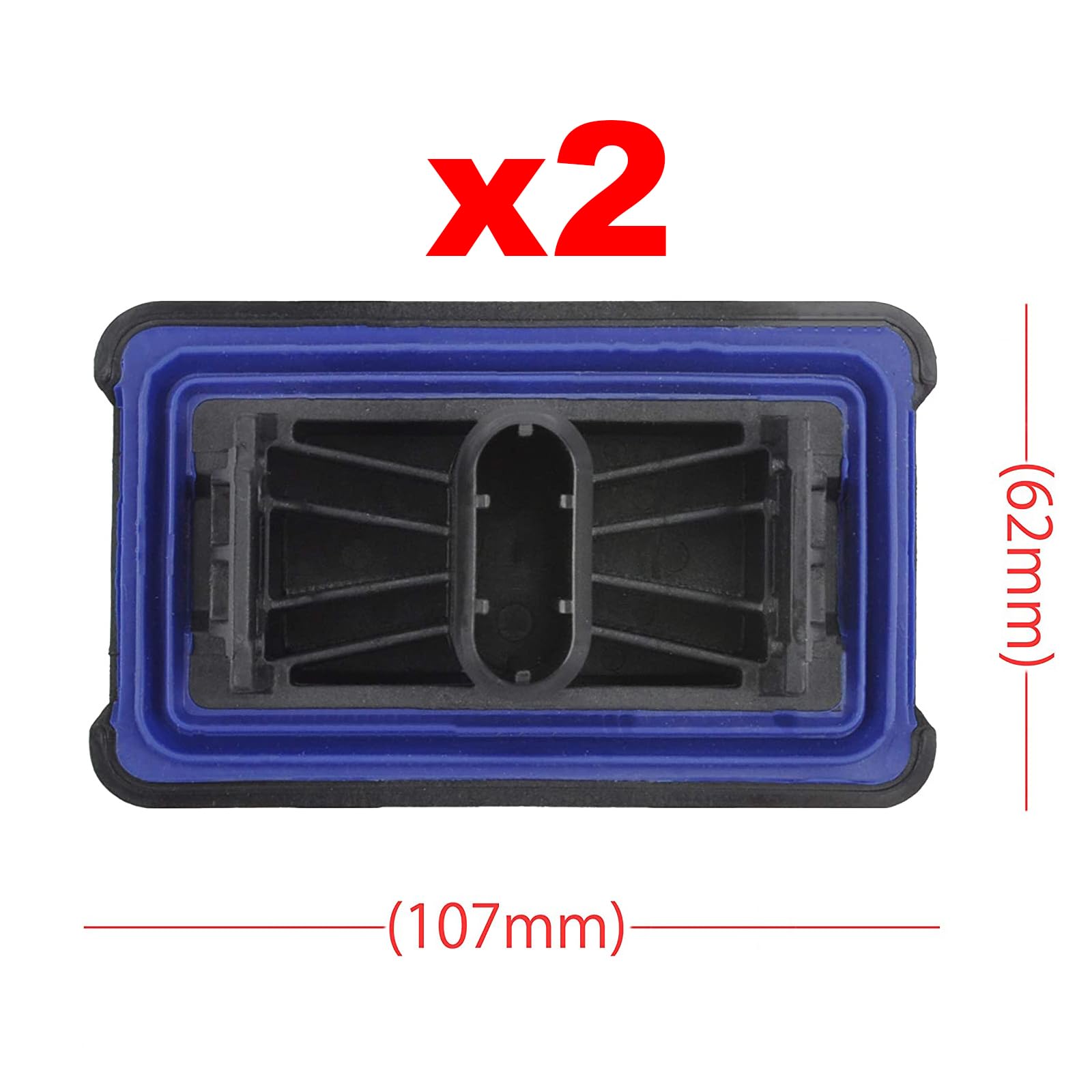 (Lot de 2) Tampon de Levage pour Cric Chandelle Avant OU Arrière Gauche OU Droit compatible avec X3 (F25) X4 (F26) X5 (E70) (F15, F85) X6 (E71, E72) (F16, F86) - 51717189259 7189259