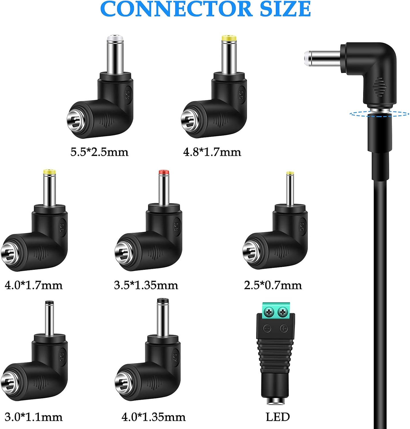 12V Charger Kids Ride-On Car, Power Adapter for FanttikRide N7 Electric Wiggle Car, Safe AC/DC Replacement Supply Cord image 3