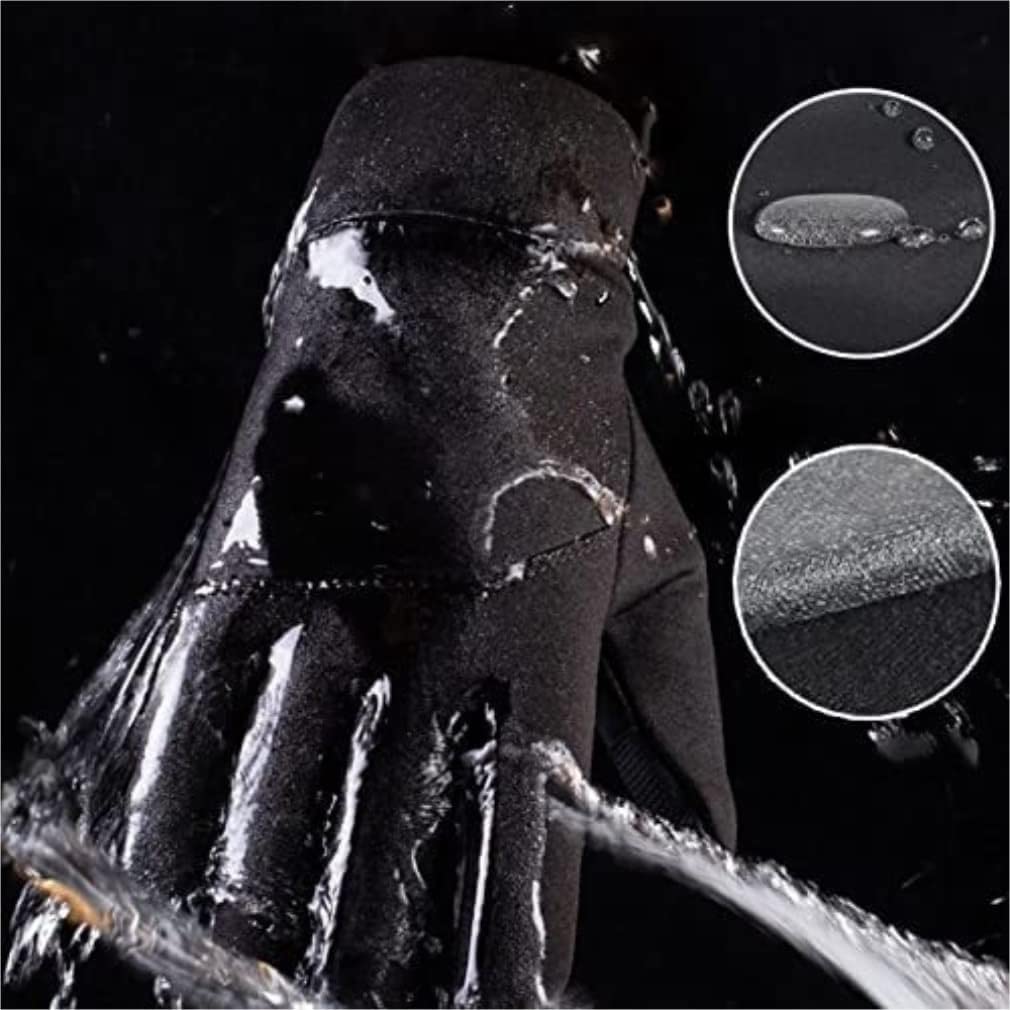 Guantes de Ciclismo Guantes Deportivos más Terciopelo cálido Pantalla táctil Antideslizante Guantes de esquí Guantes de Bicicleta Guantes de Manillar