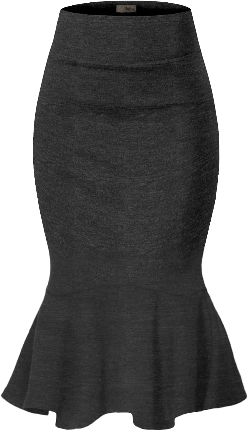 Hybrid & CompanyH&C Women Premium Nylon Ponte Stretch Office Pencil Skirt High Waist Made in The USA Below Knee