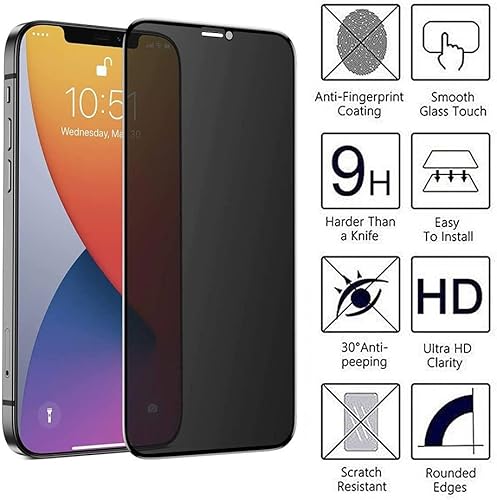 Miniatura 7 de Paquete de 2 protectores de pantalla de privacidad compatibles con iPhone 13 Pro Max  14 Plus