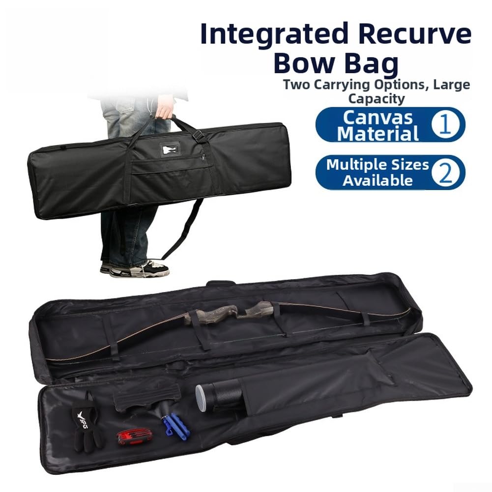 Leichter Takedown Recurve Bow Case, für Segeltuch Gear Bag mit mehreren Fächern für Jagd und Outdoor-Sport, für leicht zu tragende Köcher Aufbewahrungstasche